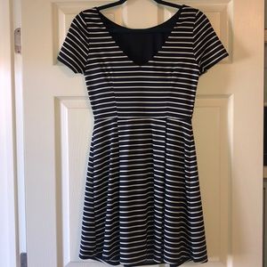 NWT Boutique navy and white stripe dress
